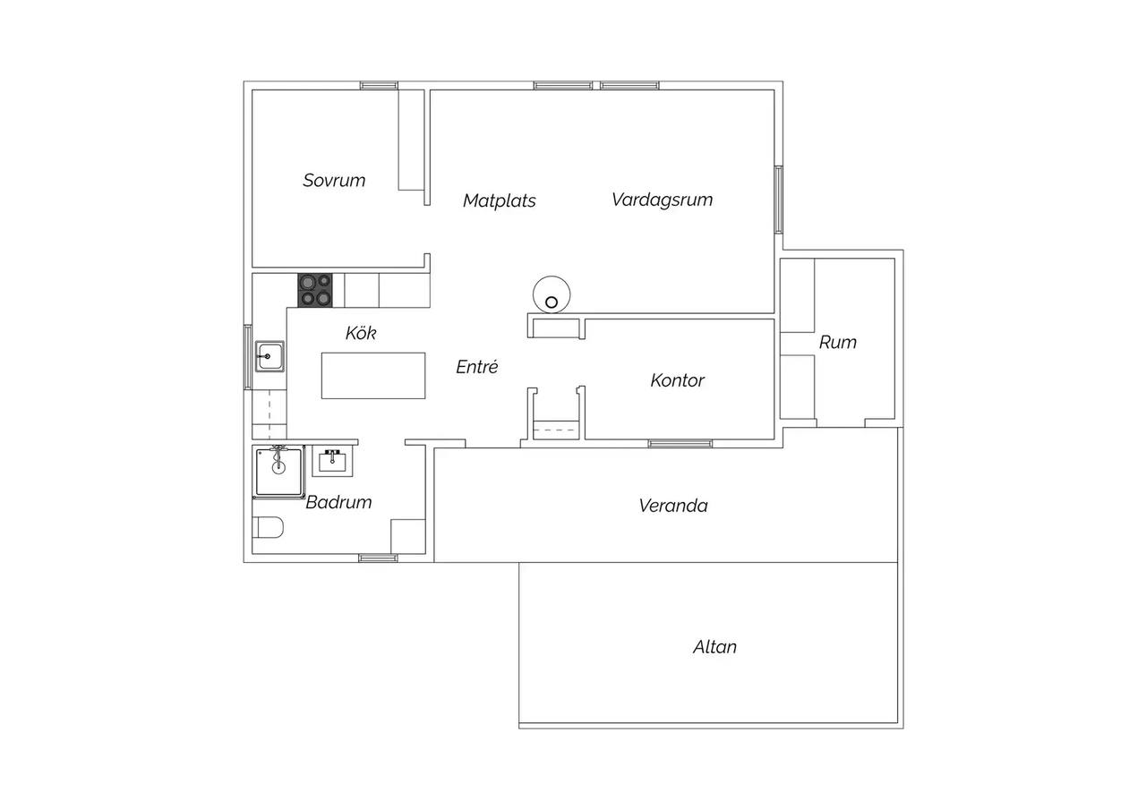 Planritning för Karlsgränd 7