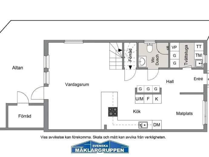 Planritning för Norra Atriumvägen 60