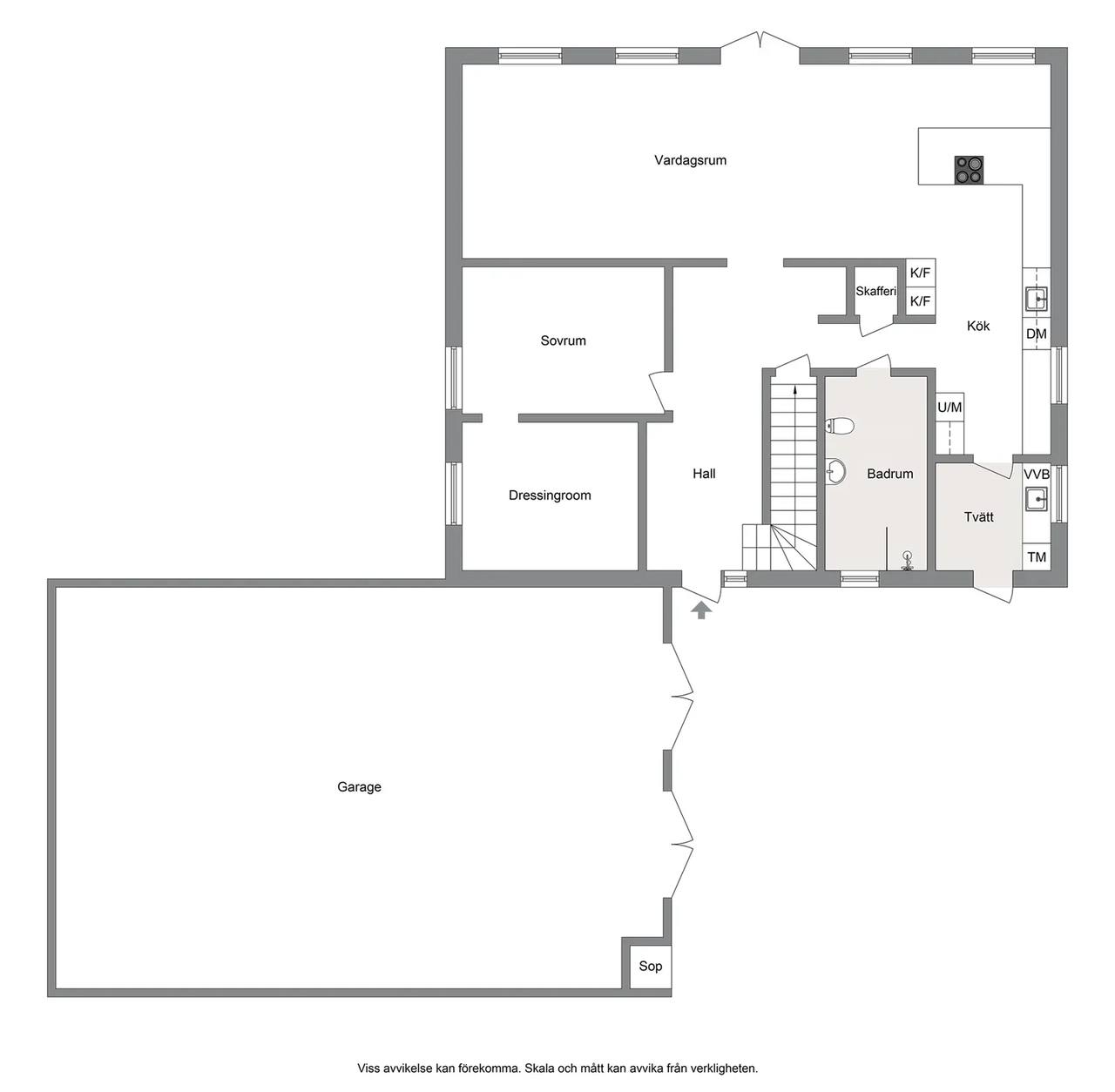 Floor plan for Skrittvägen 19