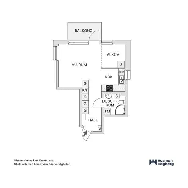 Floor plan for Porfyrvägen 3A