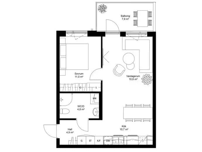 Planritning för Bryggargatan 44