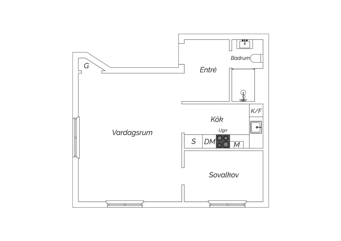 Floor plan for Rambergsvägen 5C