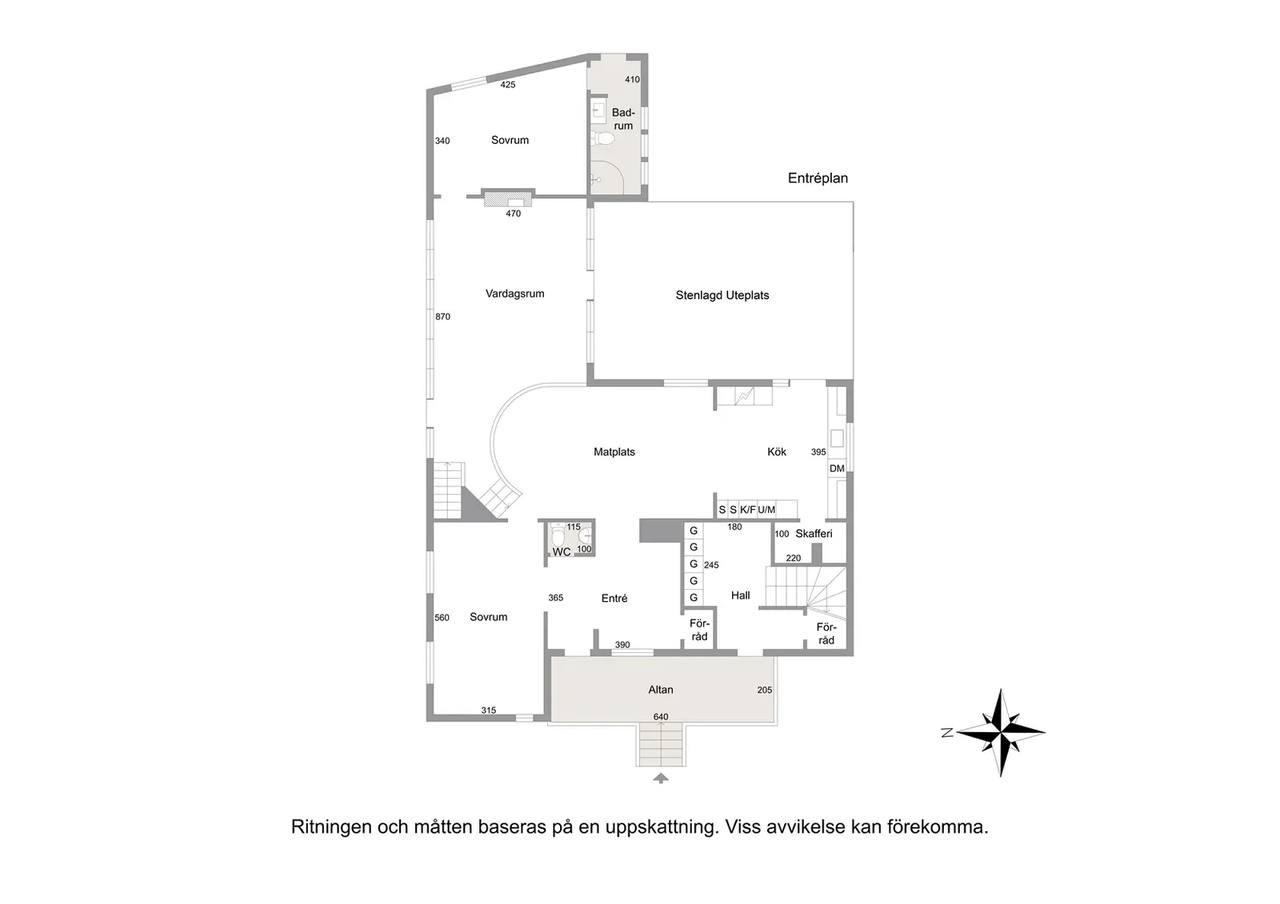 Floor plan for Bäckgatan 10