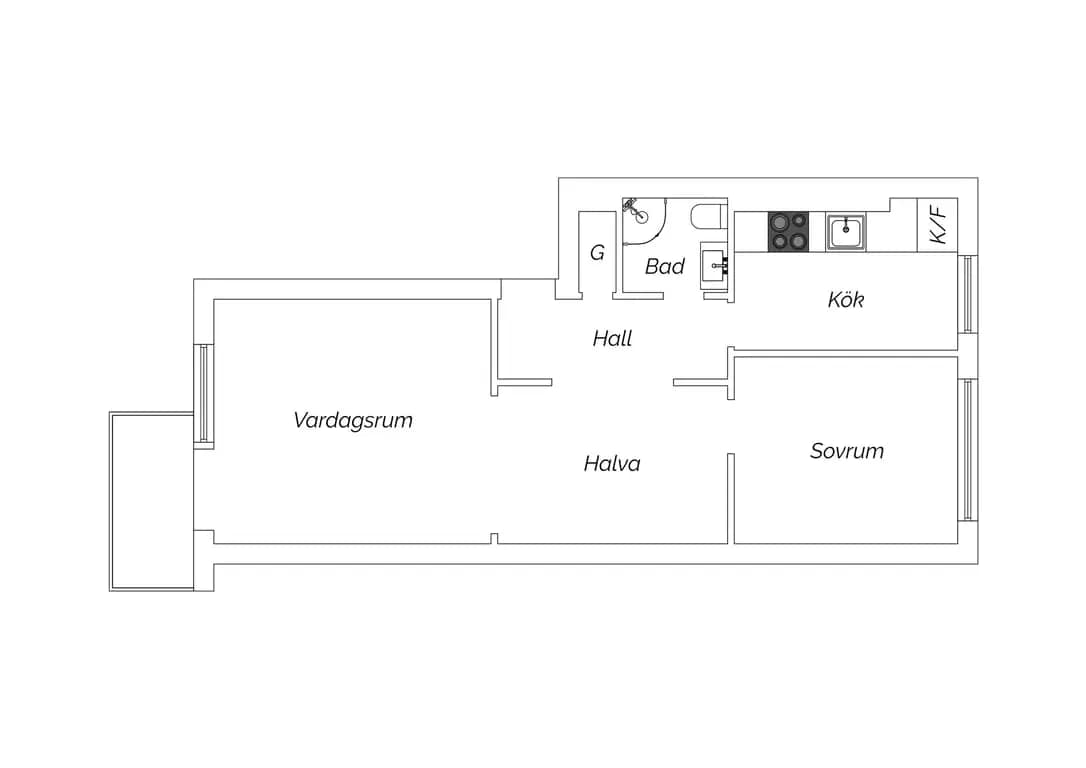 Floor plan for Ellstorpsgatan 1C
