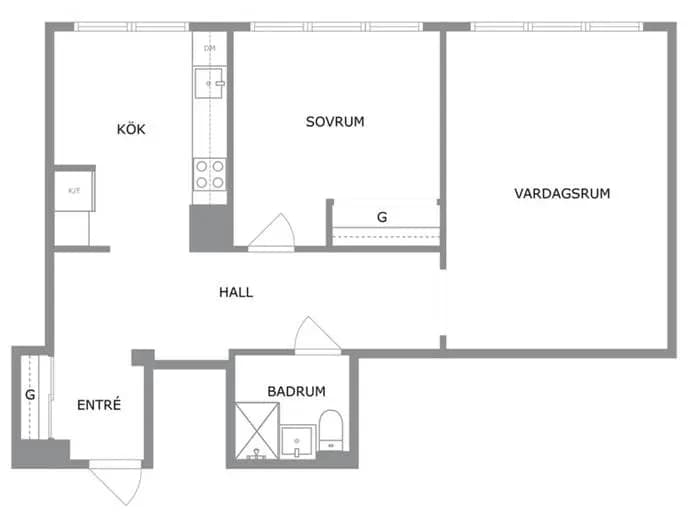 Floor plan for Kvarnholmsgatan 5
