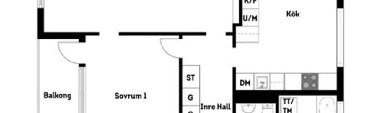 Floor plan for Kampementsgatan 14, 2 tr