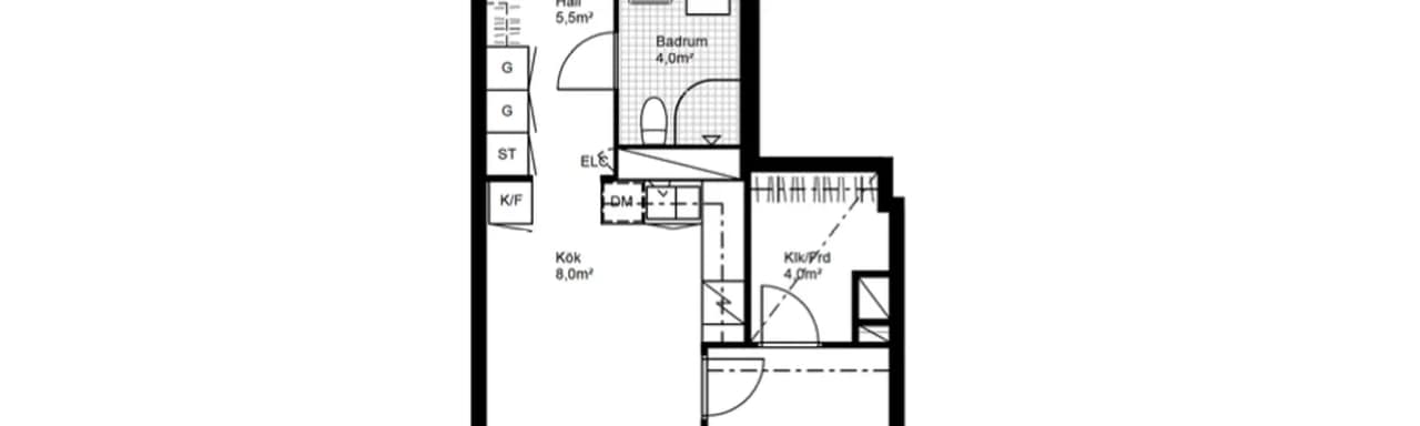 Planritning för Stenkvistavägen 9, våning 4 av 4!