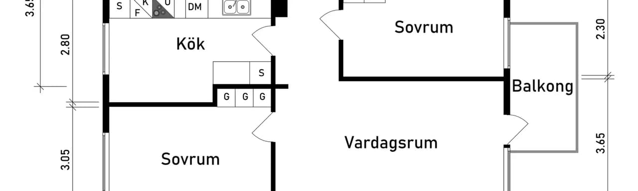 Floor plan for Önskevädersgatan 5