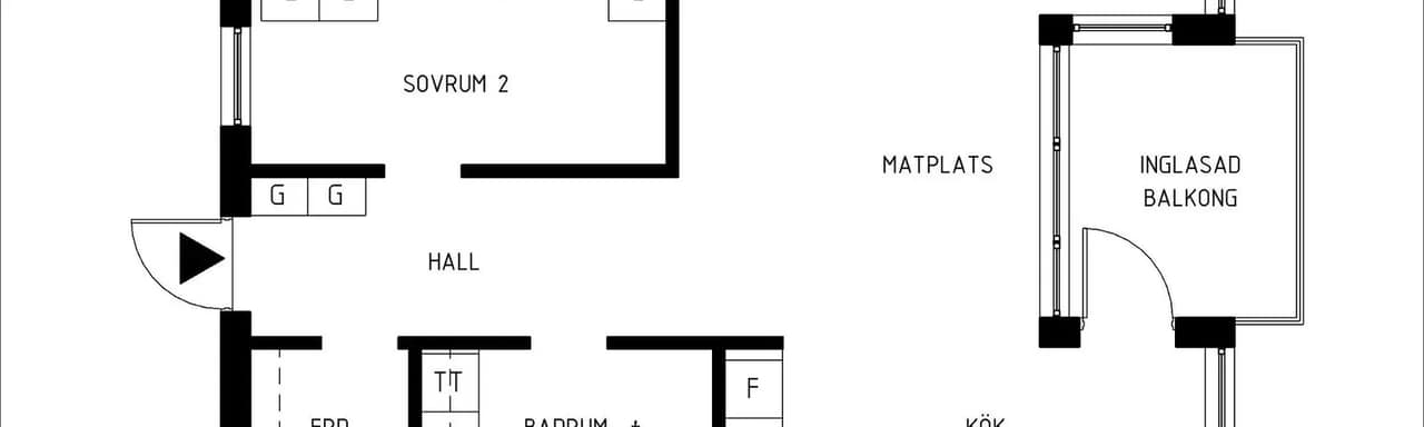 Planritning för Majorsvägen 9A
