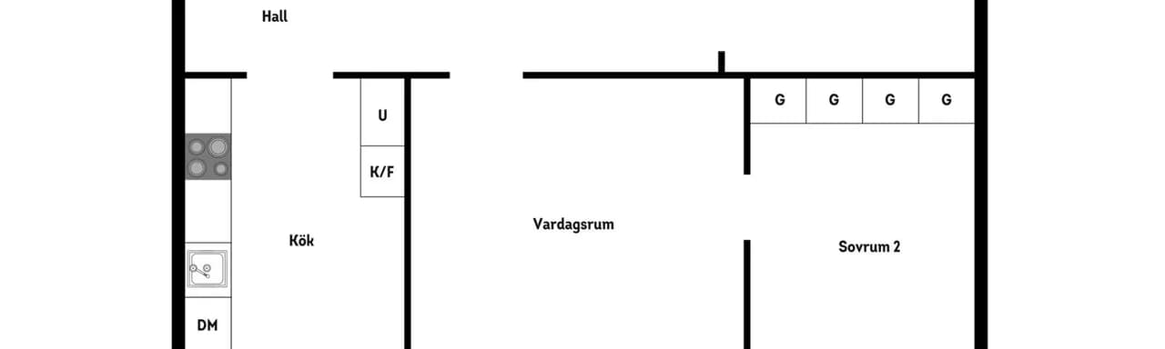 Floor plan for Sandhamnsgatan 25, 2 tr
