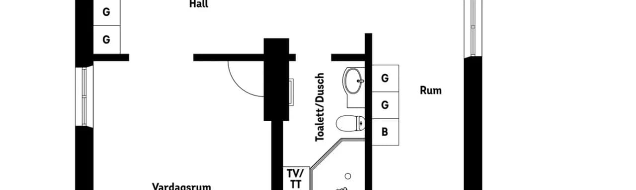 Floor plan for Kanalgatan 7A
