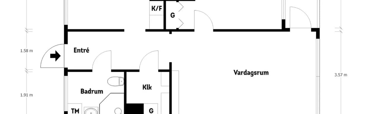 Floor plan for Seglaregatan 10