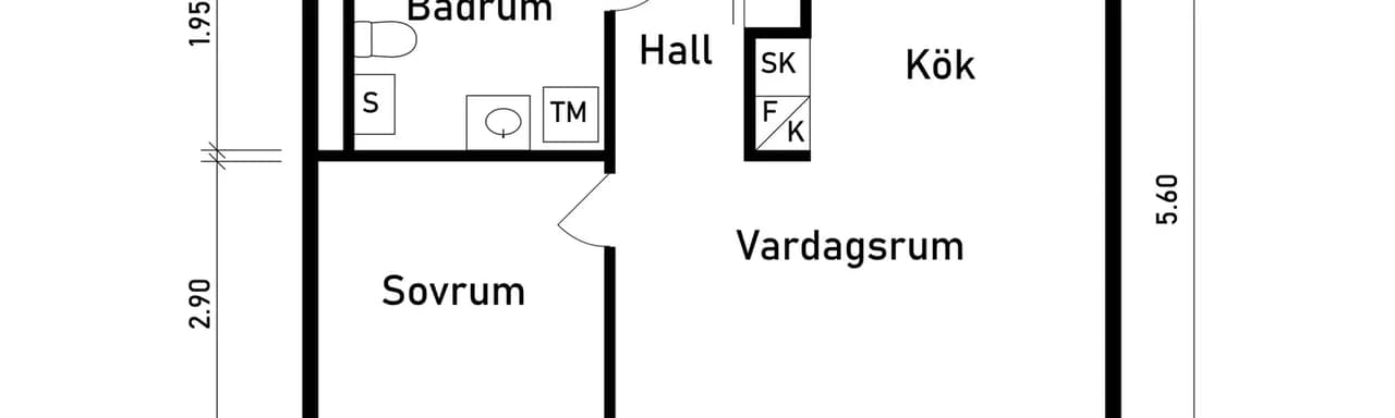 Floor plan for Norra Fjädermolnsgatan 27