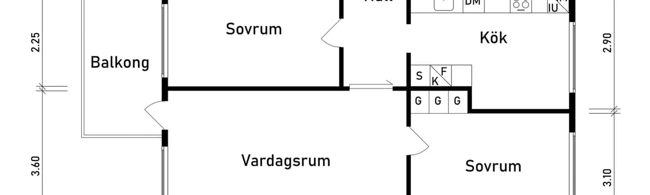 Floor plan for Önskevädersgatan 15