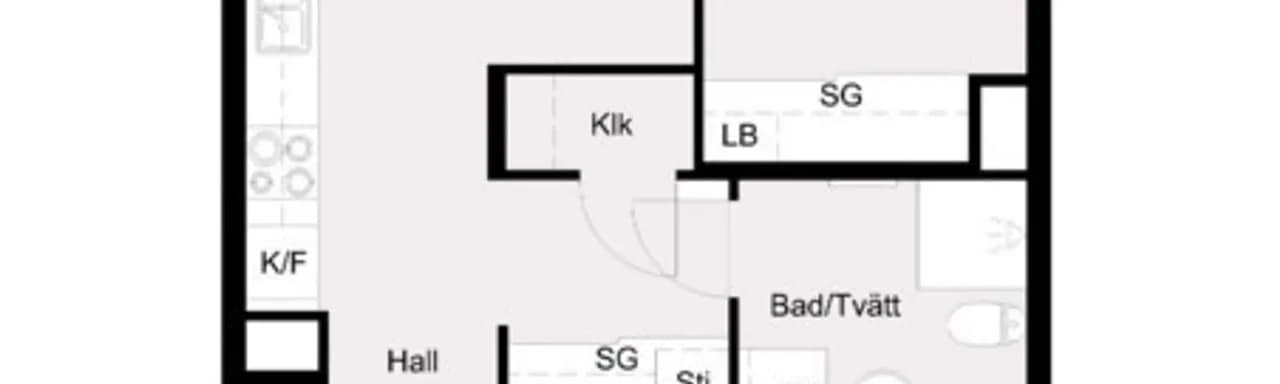 Floor plan for Packhusgatan 21B