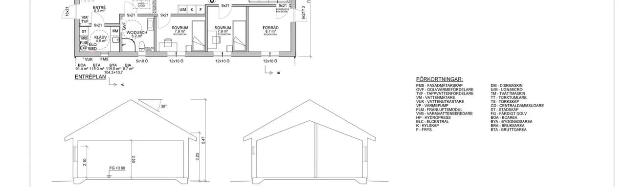 Floor plan for Del av Burås 3:8