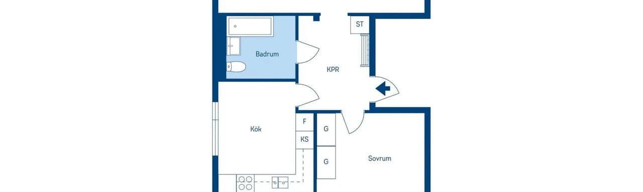 Floor plan for Strandgatan 17B