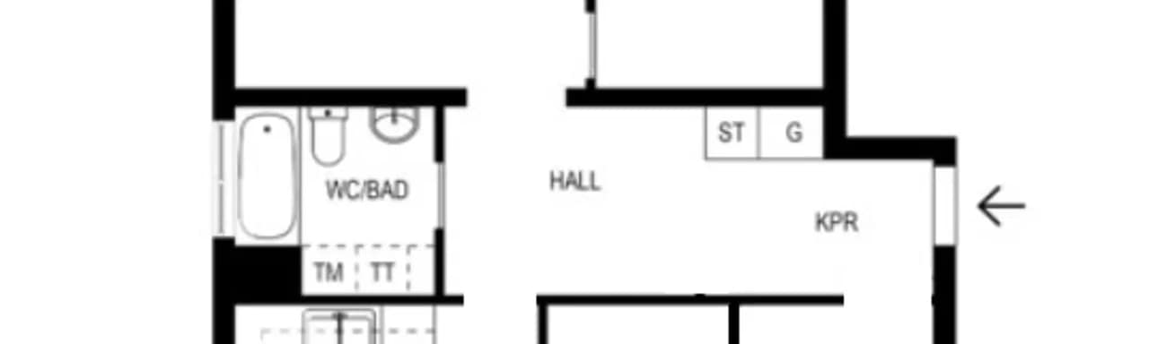 Floor plan for Artillerivägen 1B