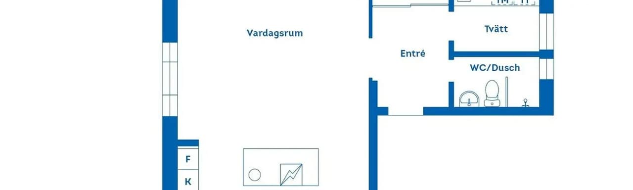Planritning för Ester Kvarnströms gata 7