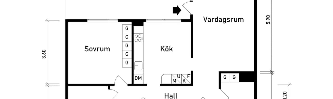 Floor plan for Gunnaredsterrassen 82