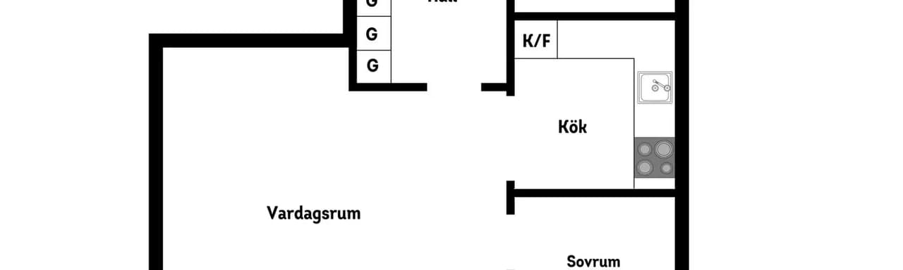 Floor plan for Kyrkogatan 7