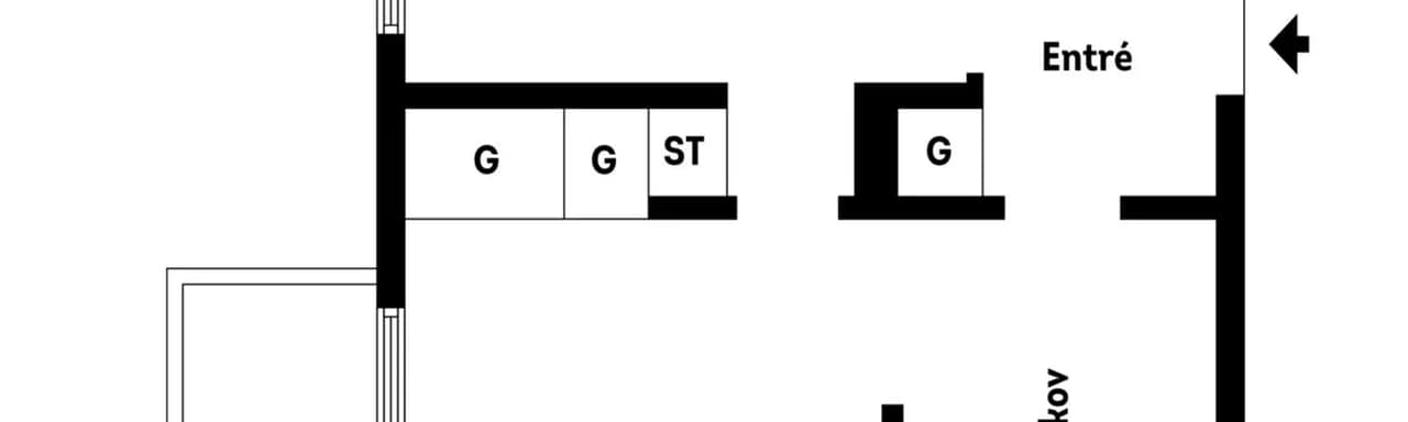 Floor plan for Gustavsbergsvägen 1D