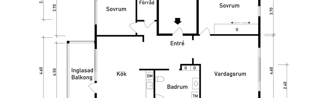 Floor plan for Rosmaringatan 23
