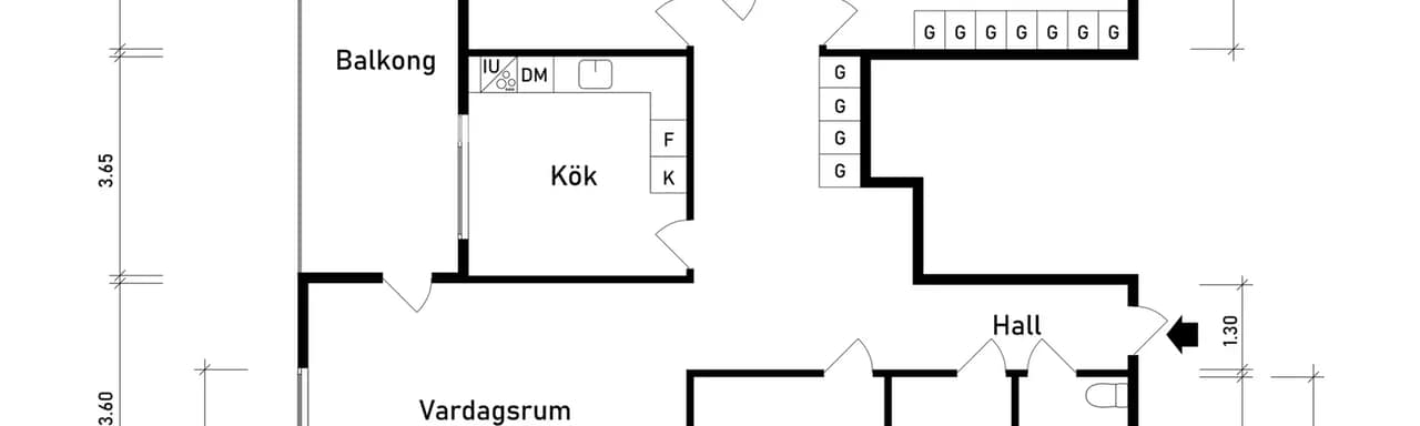 Floor plan for Rappedalsvägen 55J
