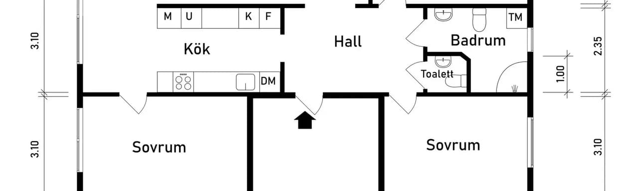Floor plan for Sägengatan 34