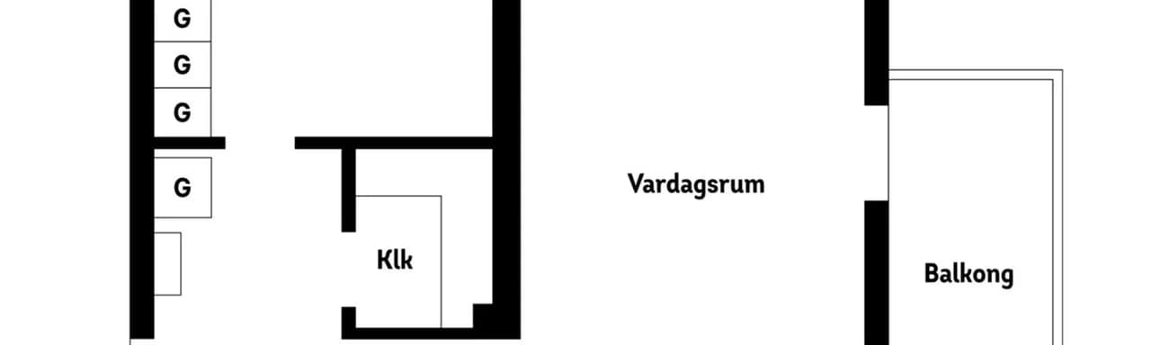 Floor plan for Plutos gränd 7D