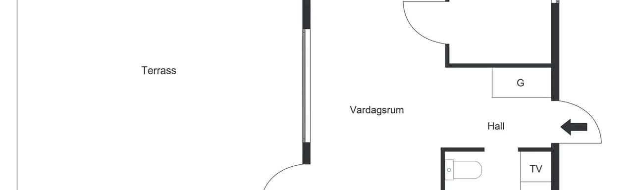 Planritning för Djupdalsvägen 2B