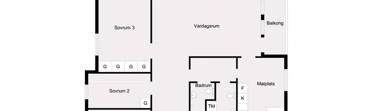 Floor plan for Vallavägen 43