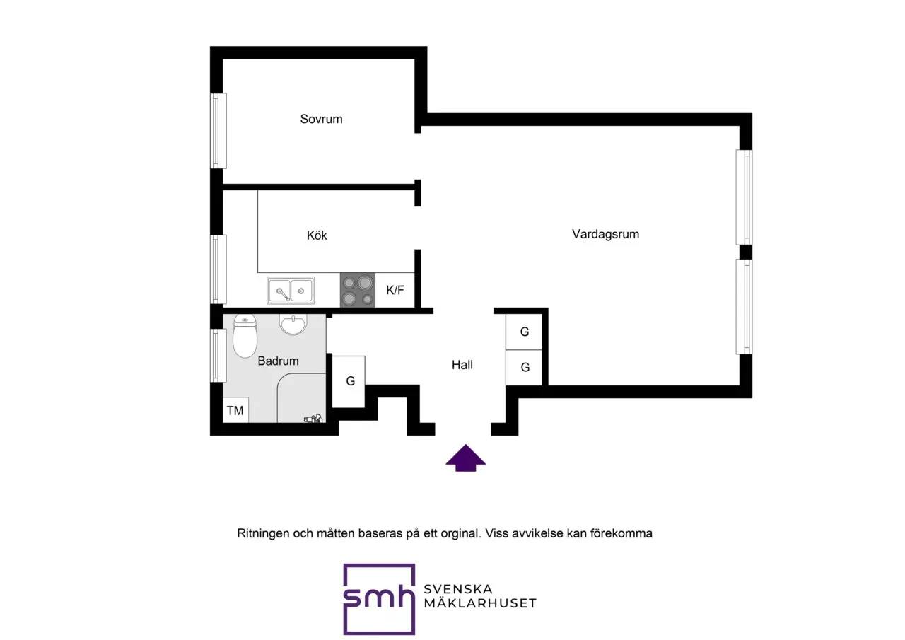 Floor plan for Porfyrvägen 30