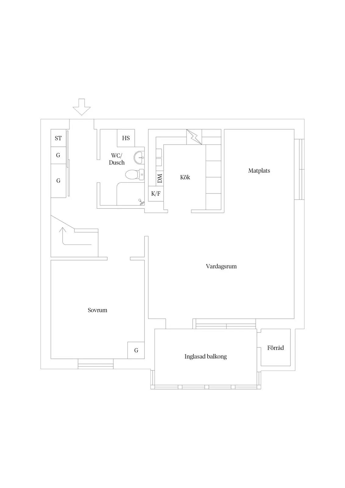 Planritning för Klunkens Backe 1