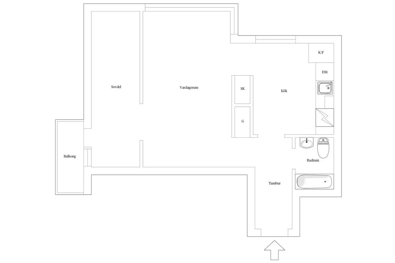Floor plan for Ellstorpsgatan 1C