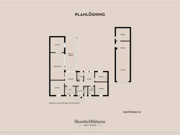 Floor plan for Gravörvägen 36