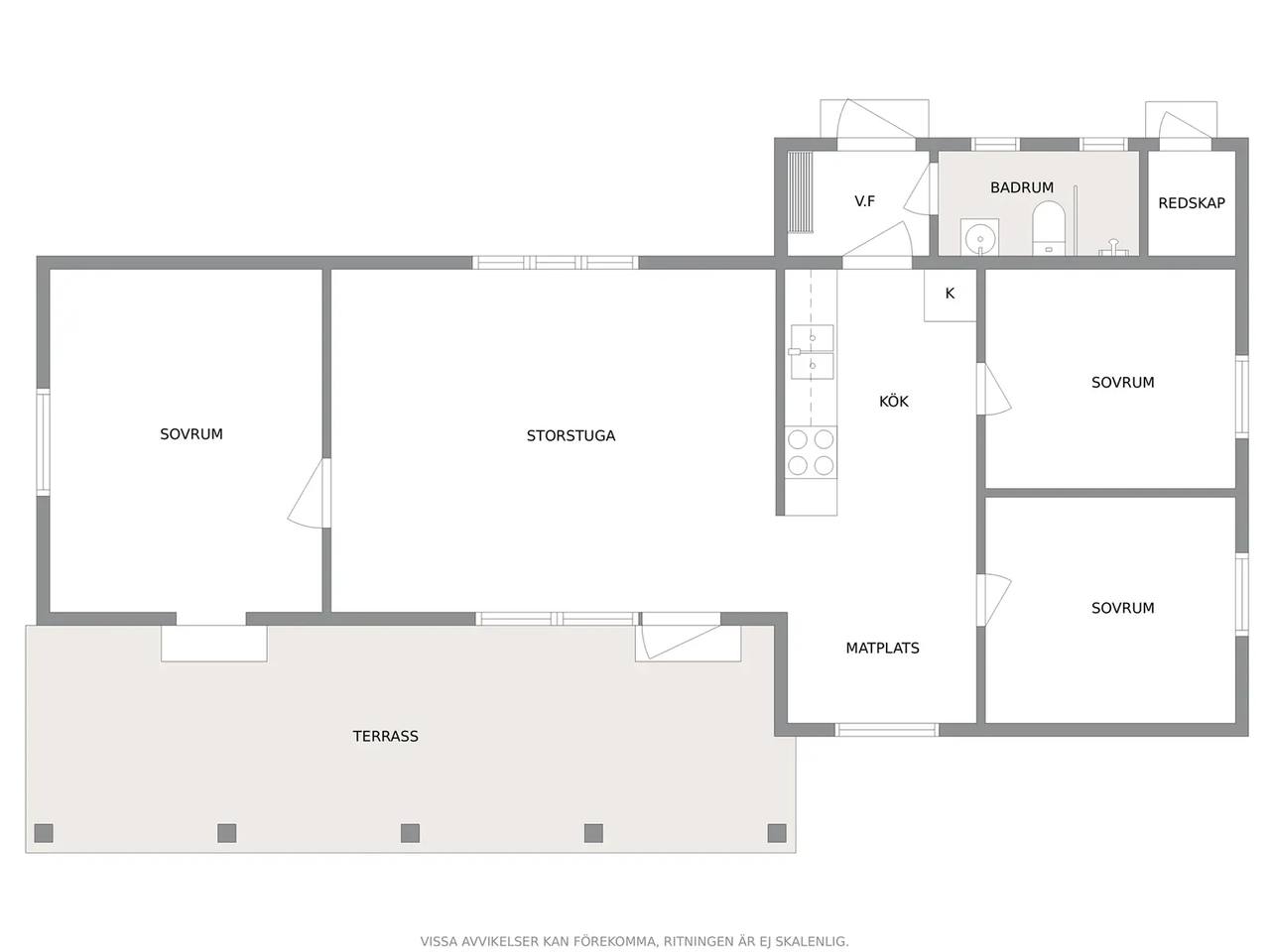 Floor plan for Hyttavägen 53
