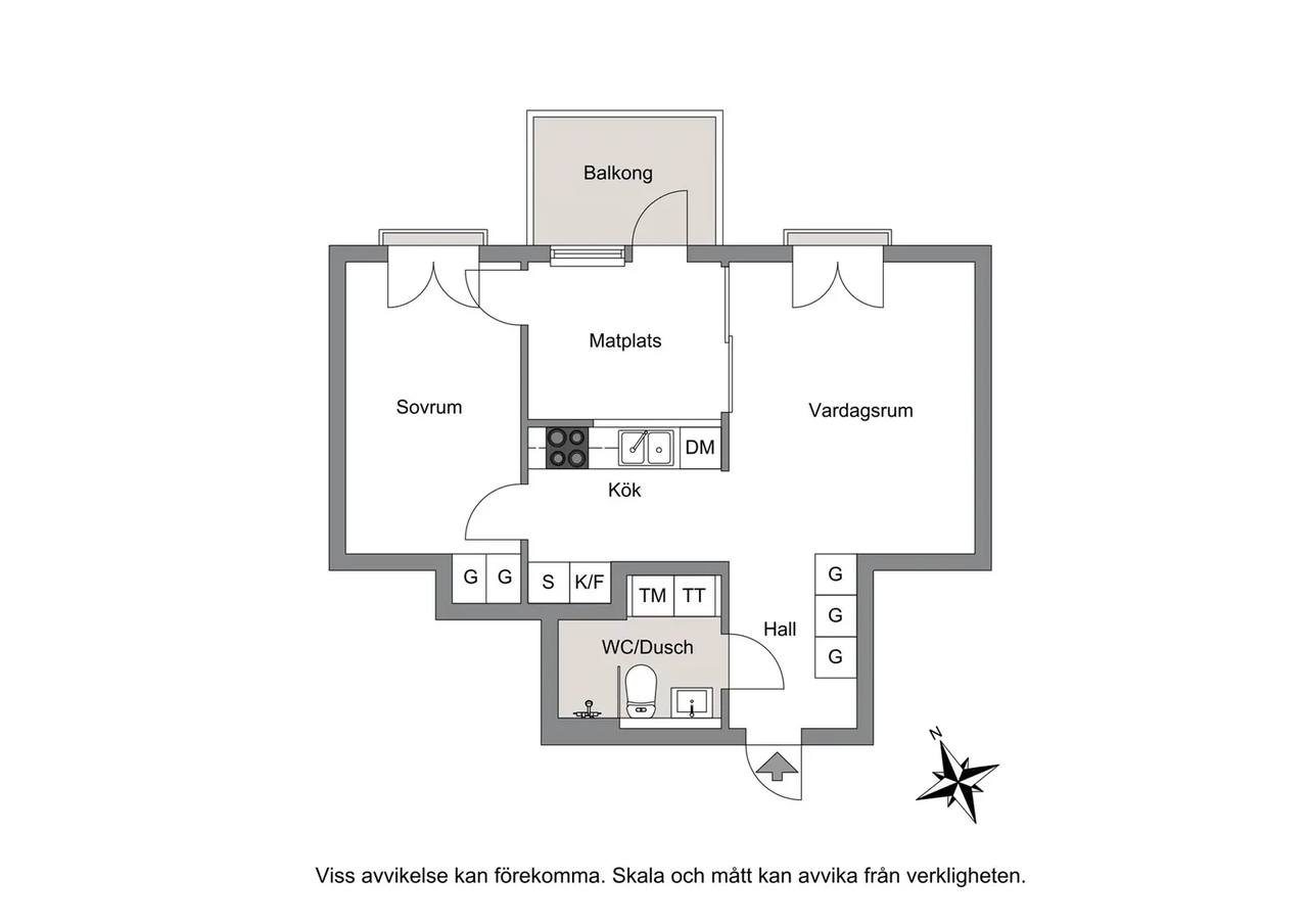Planritning för Östra Eriksbergsgatan 73