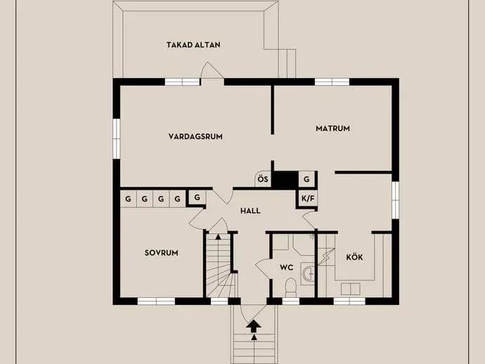 Floor plan for Stugvägen 10