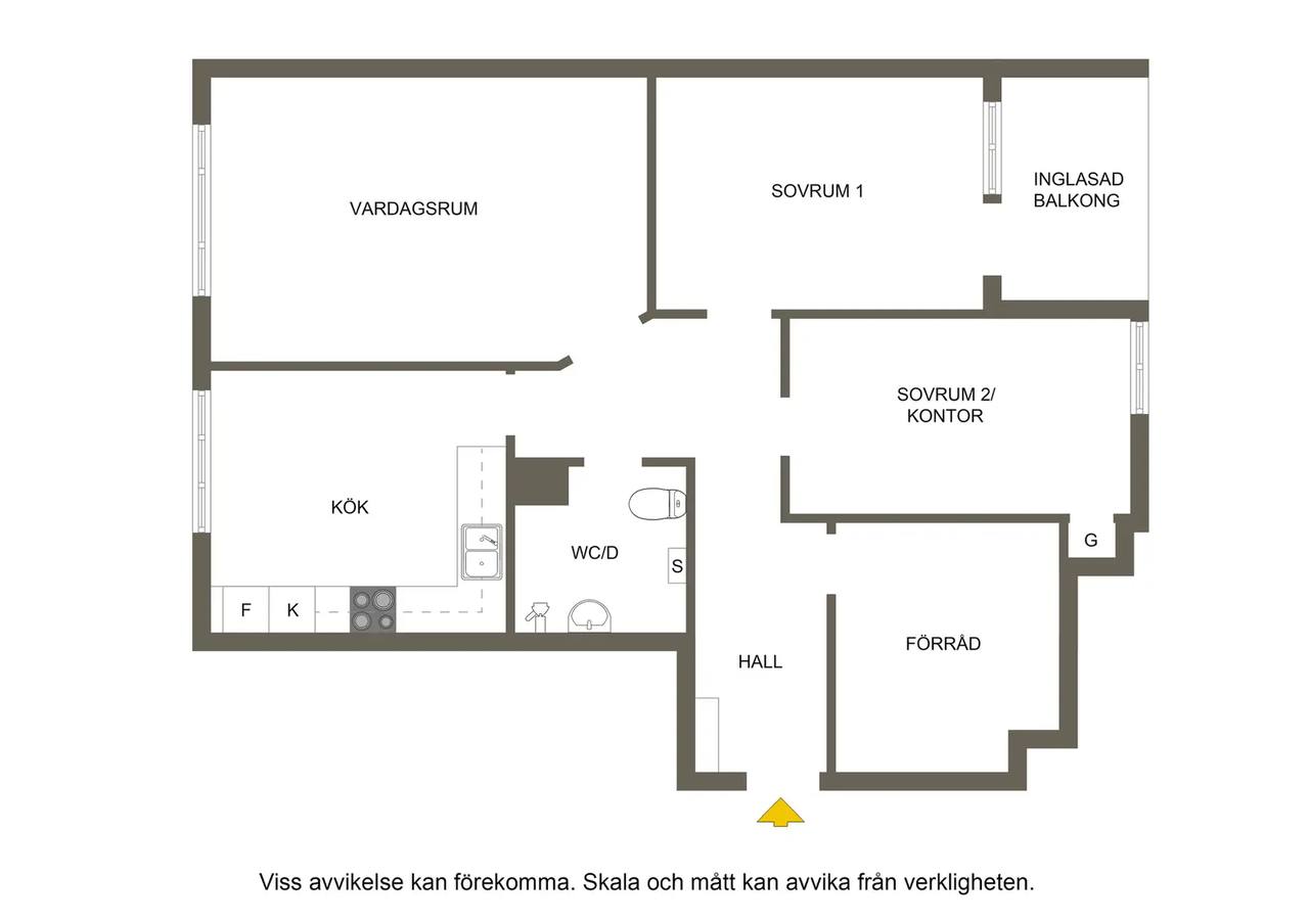 Planritning för Allmogevägen 4