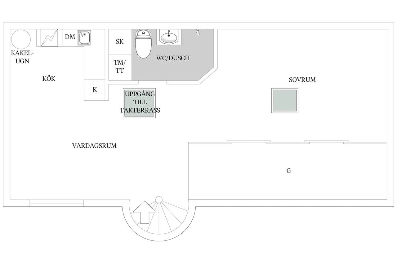Planritning för Nygatan 5B