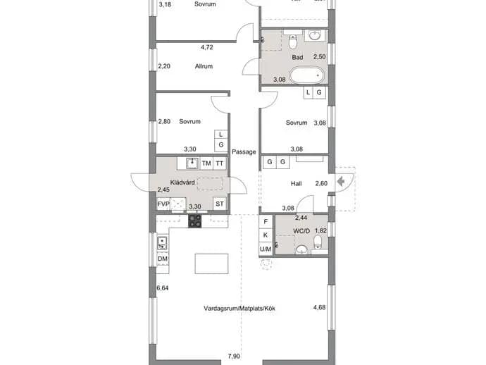 Floor plan for Tumbo 52