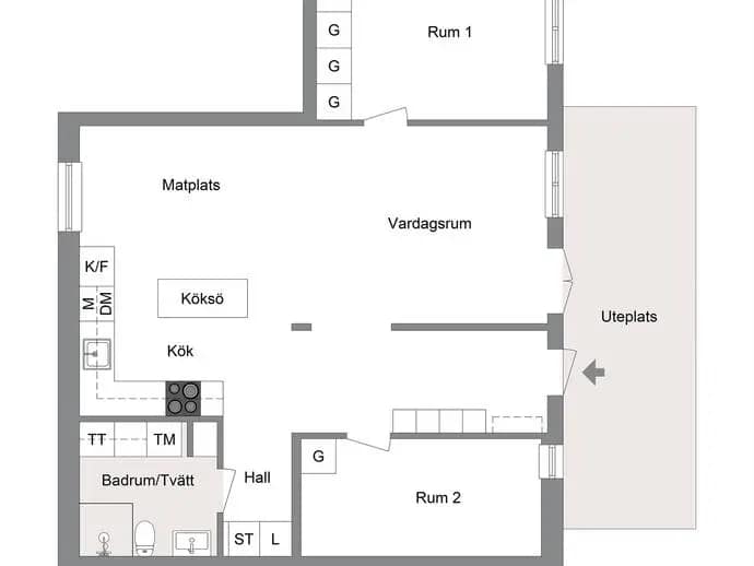 Floor plan for Svartviksbacken 9D