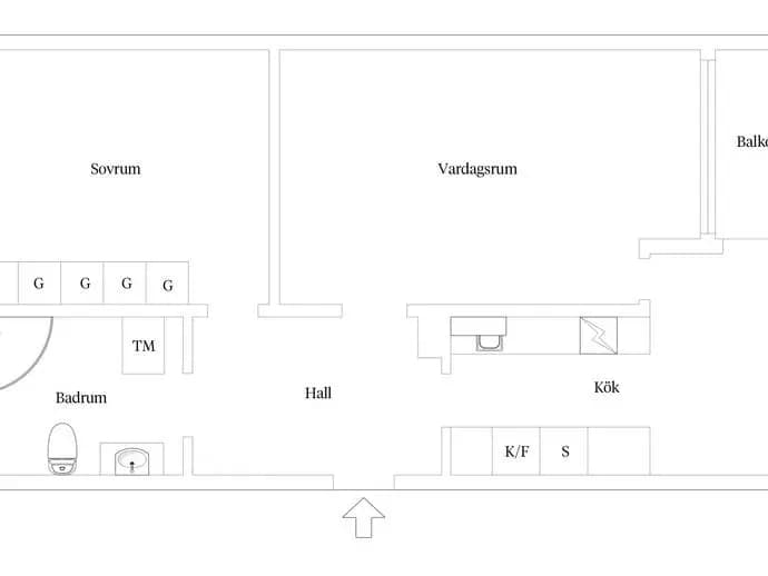 Floor plan for Beryllgatan 31
