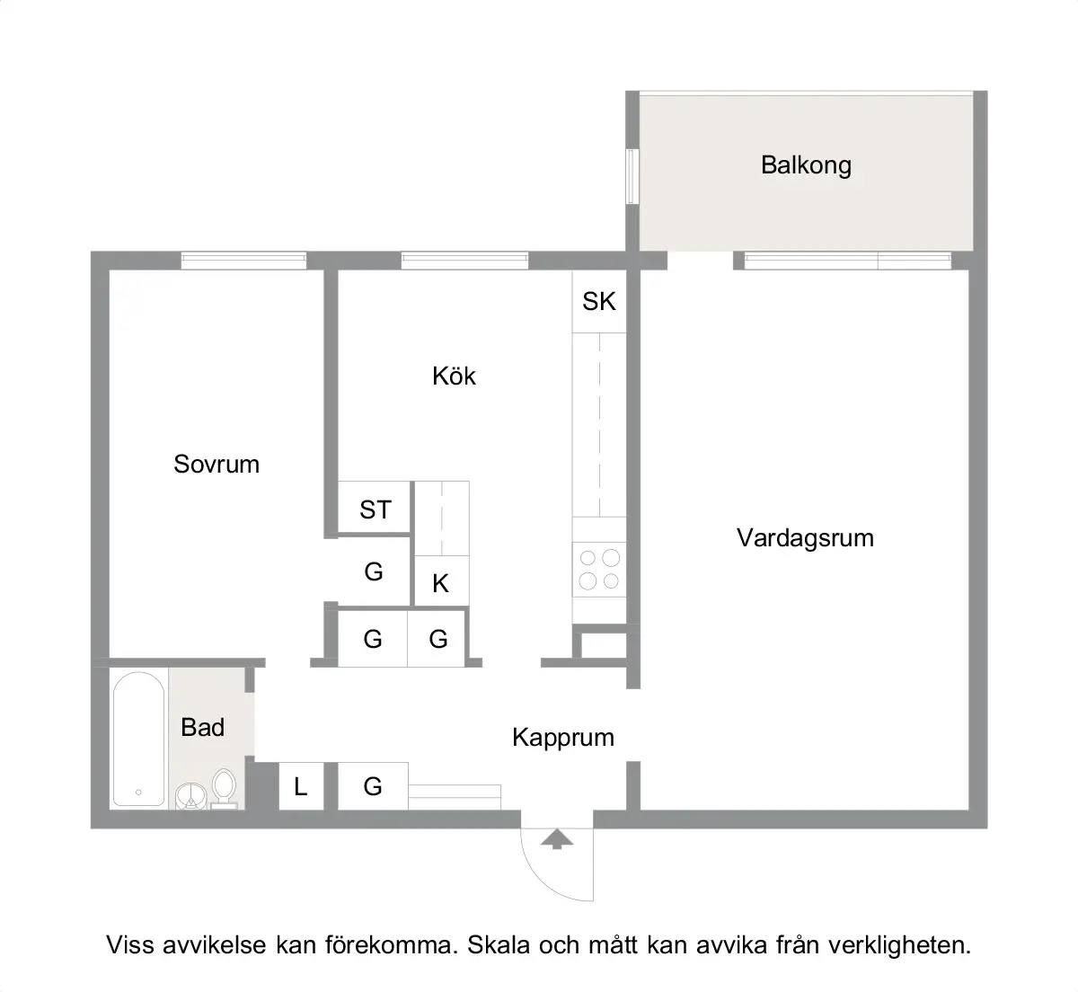 Floor plan for Södra Gulsparvsgatan 38