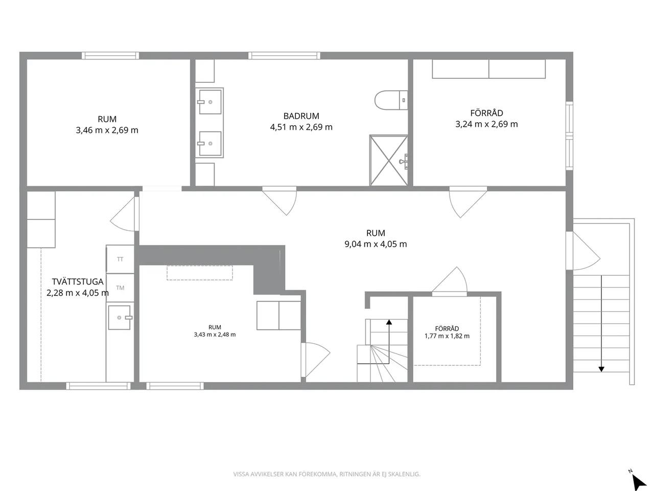 Floor plan for Långgatan 45