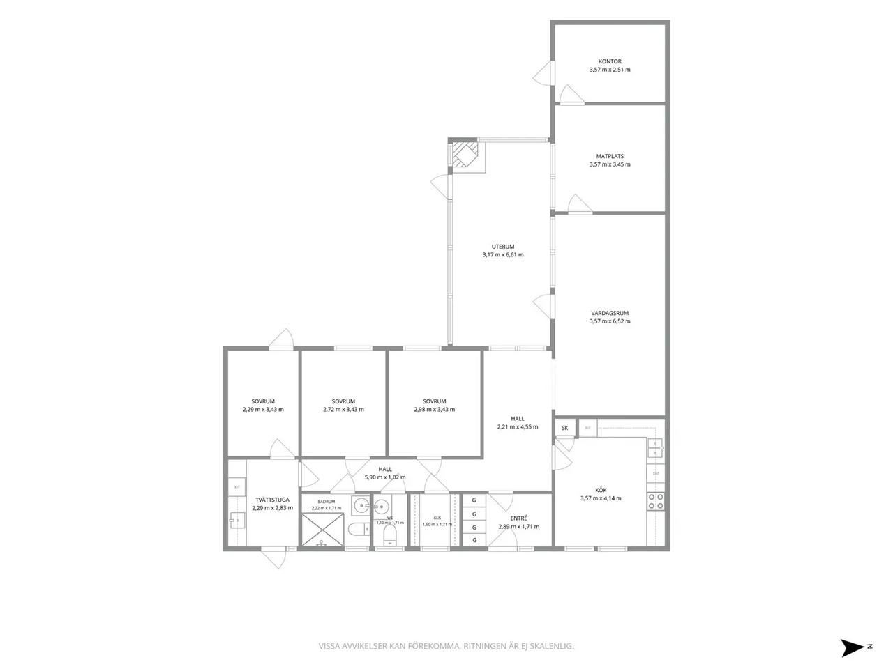 Floor plan for Malörtsvägen 59