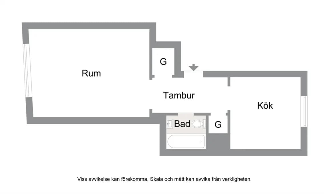 Floor plan for Smålandsgatan 19A
