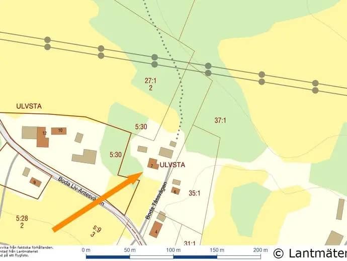 Floor plan for Boda Tåssvägen 7