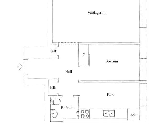 Floor plan for Nobelvägen 147L
